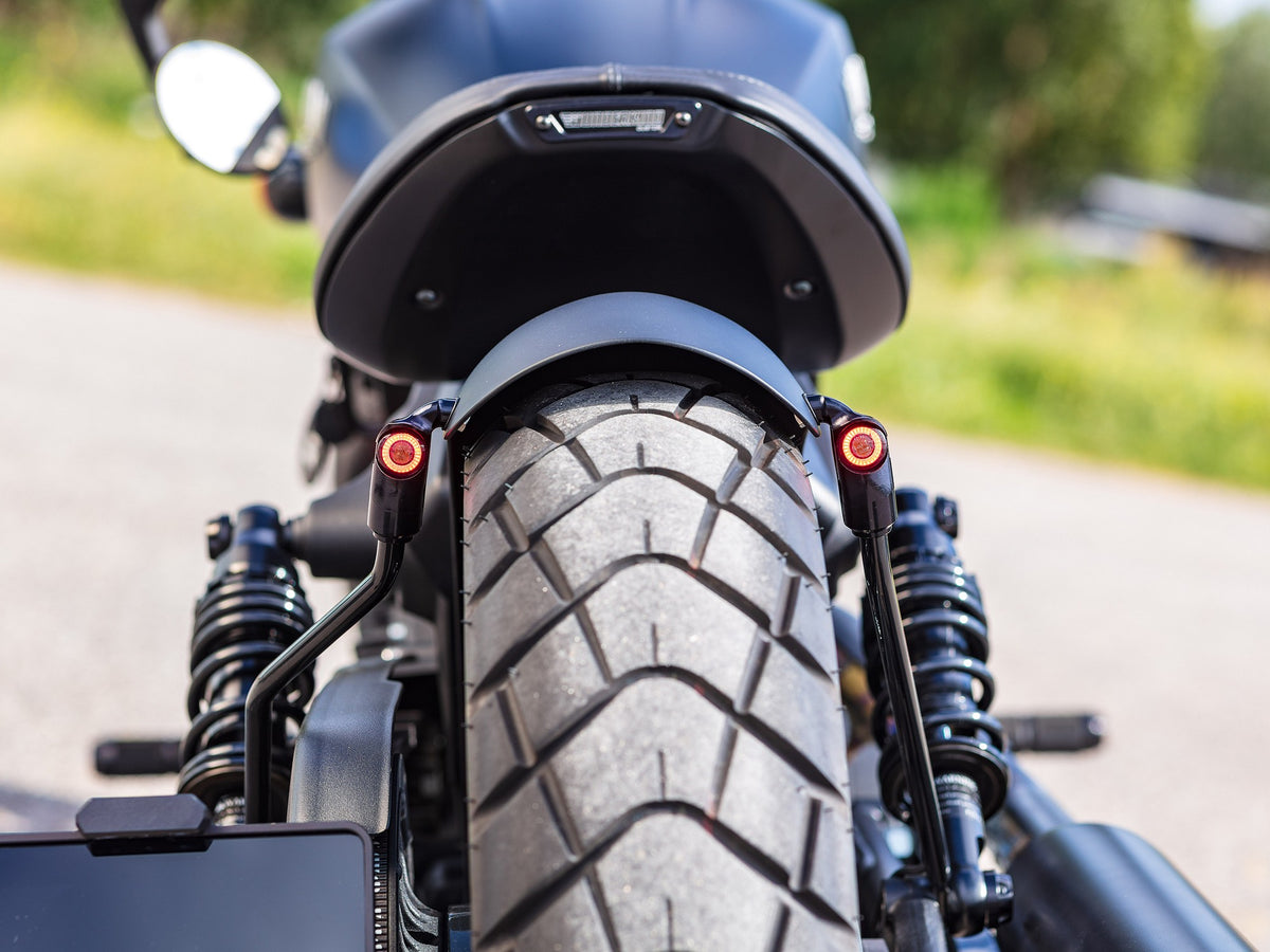 Wunderkind Custom Rear Fender kit with LED arm 2Stripe for Indian