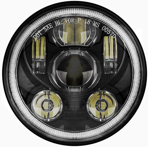 BPS Lighting LED Headlight 5.75 - 5-3/4 for Harley and Indian Motorcycles Plug and Play