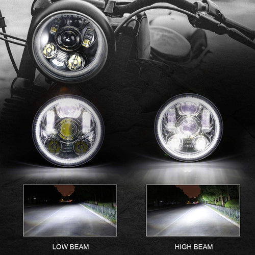 BPS Lighting LED Headlight 5.75 - 5-3/4 for Harley and Indian Motorcycles Plug and Play