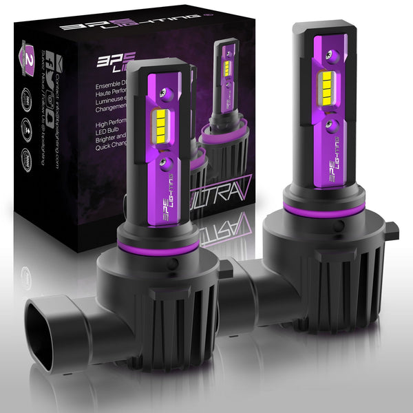 9005 / HB3 UltraV Series LED Headlight Bulbs 10000 Lumens