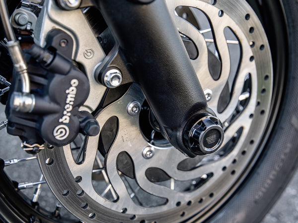 Triumph Bonneville Bobber - Cover Front Wheel Axis Left & Right Side