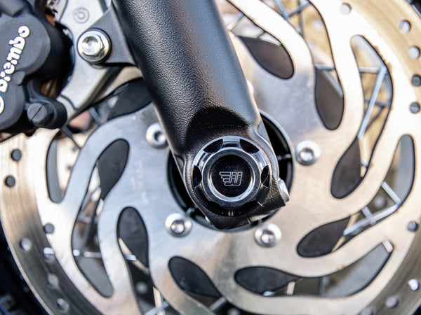 Triumph Bonneville Bobber - Cover Front Wheel Axis Left & Right Side