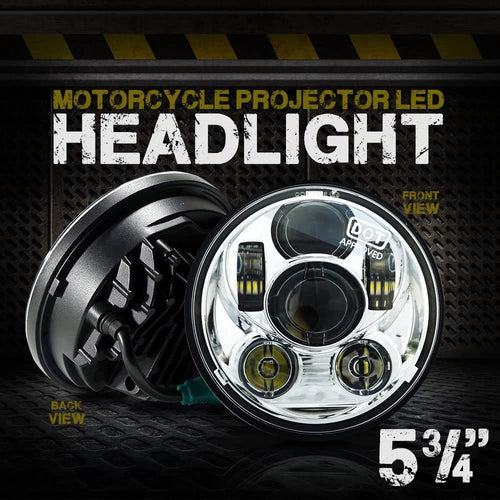 BPS Lighting LED Headlight 5.75 - 5-3/4 for Harley and Indian Motorcycles Plug and Play