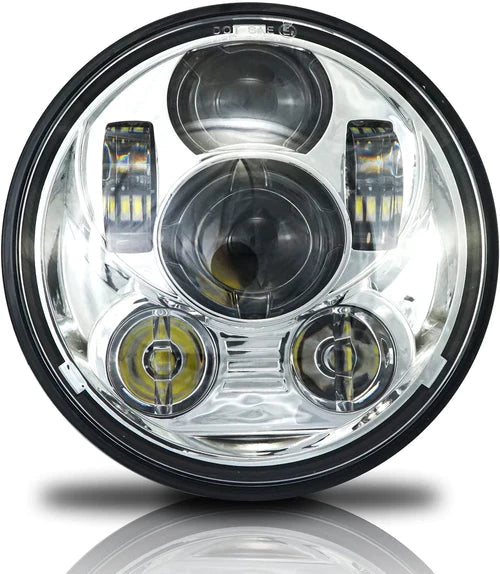 BPS Lighting LED Headlight 5.75 - 5-3/4 for Harley and Indian Motorcycles Plug and Play