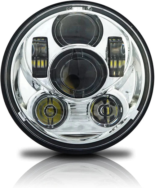 LED Headlight 5.75 - 5-3/4 for Harley and Indian Motorcycles Plug and Play